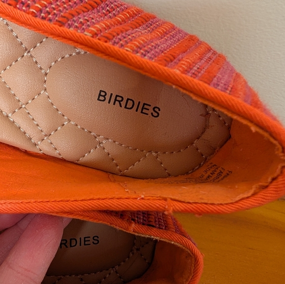 Birdies “The Heron” Woven Pointed-Toe Flats – Orange/Pink – Size 8.5 - Picture 4 of 8